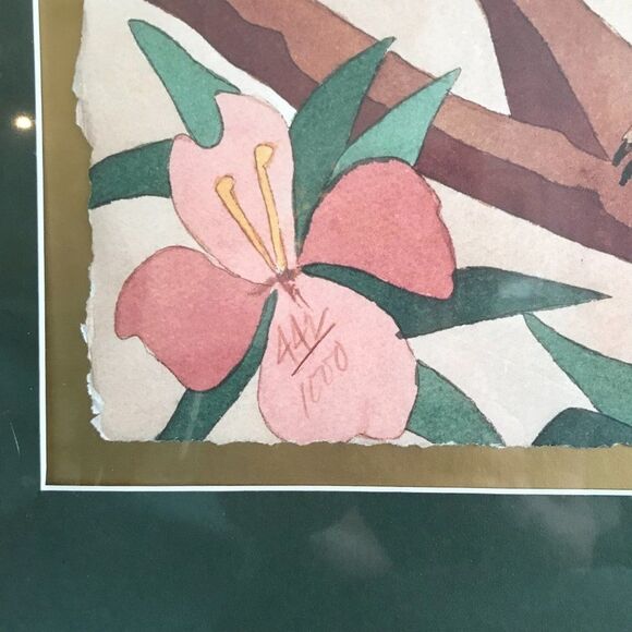 "Egret with Lizard" by Goad Lithograph - Picture 5 of 9